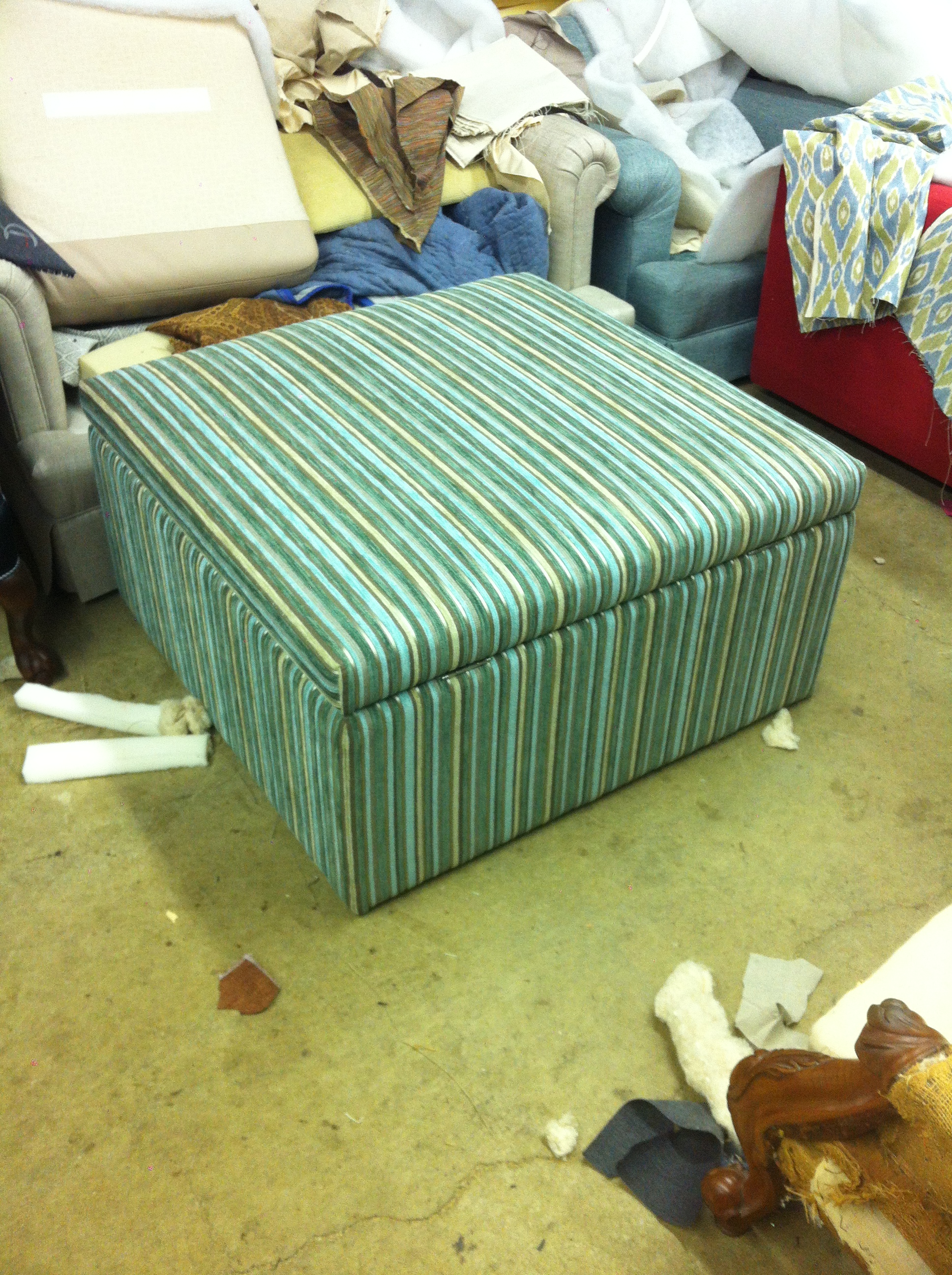 Custom Storage Ottoman