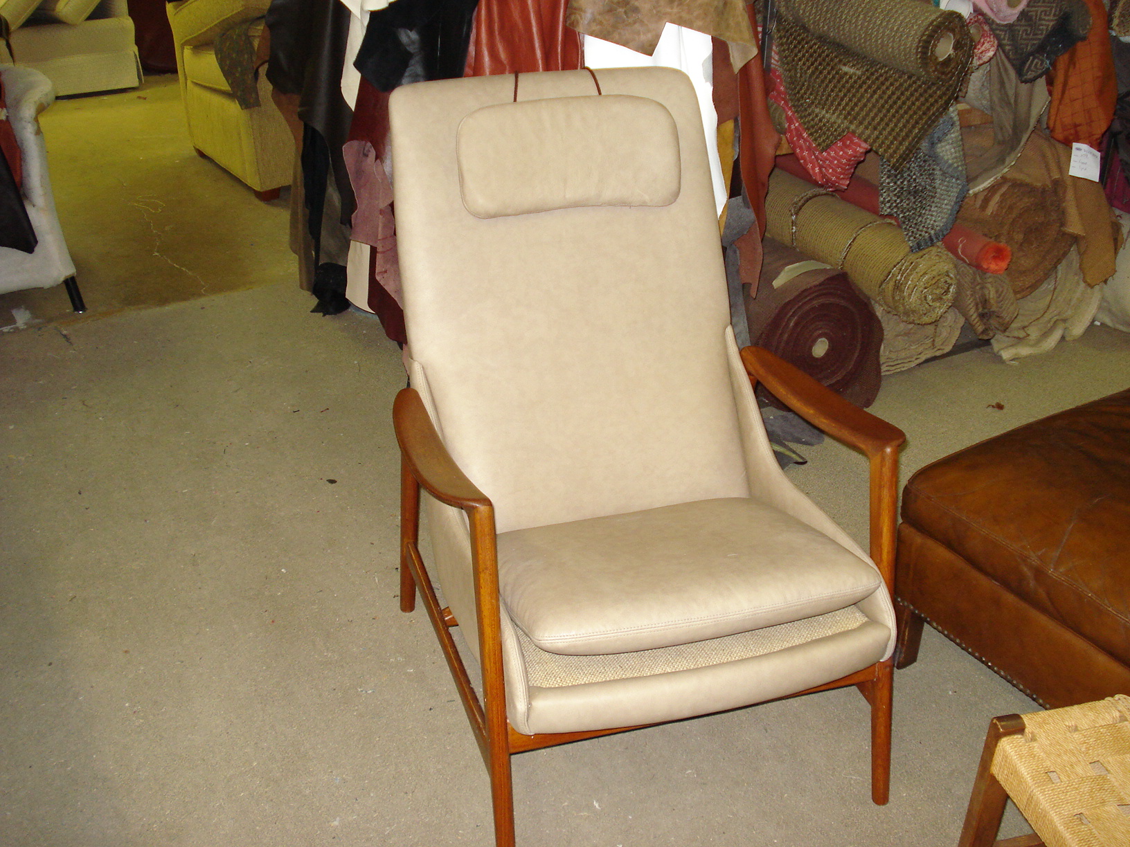 Danish-Chair-Grey-Leather